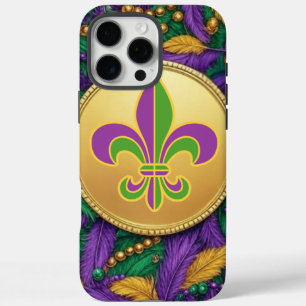 Coques iPhone 16 Pro Max Mardi Gras Fleur de lis