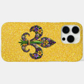 Coques Case-Mate iPhone Mardi Gras floral fleur de lis (Verso (horizontal))
