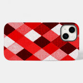 Coques Case-Mate iPhone MARDI GRAS HARLEQUIN MOTIF Rouge rose blanc Rhombi (Verso (horizontal))