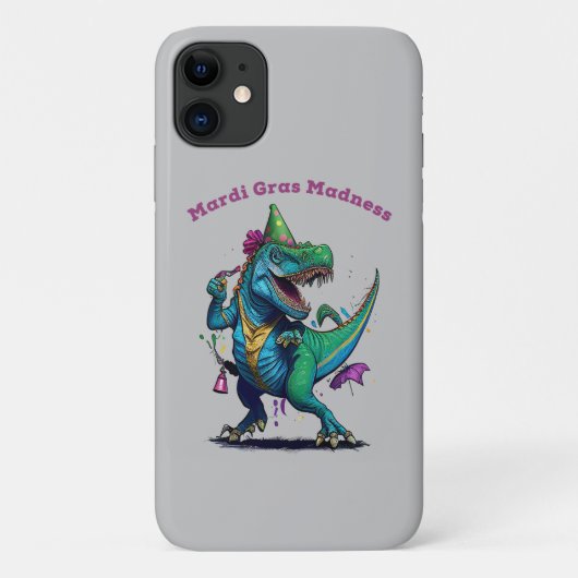 Coques Case-Mate iPhone Mardi Gras Madness T Rex Dinosaur Perle Mardi Graw (Dos)