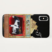 Coques Case-Mate iPhone MARDI GRAS MASQUERADE THÉÂTRE CAT Monogramme (Dos (Horizontal))