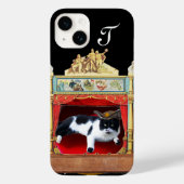 Coques Case-Mate iPhone MARDI GRAS MASQUERADE THÉÂTRE CAT Monogramme (Verso)