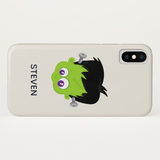 Coques Case-Mate iPhone Mare Green Frankenstein Monster face Halloween (Dos (Horizontal))