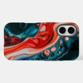 Coques Case-Mate iPhone Marée Rouge Abstraite (Verso (horizontal))