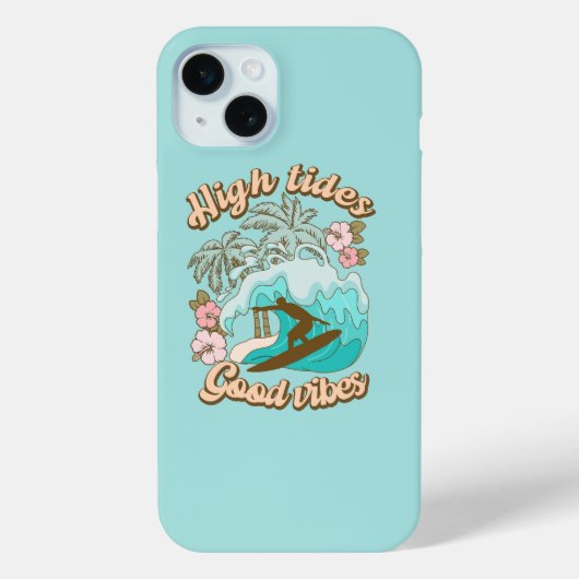 Coques Case-Mate iPhone Marées Hautes Surfing Plage Tropicale (Verso)