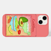 Coques Case-Mate iPhone Margarita Guacamole Nom Personnaliser (Verso (horizontal))