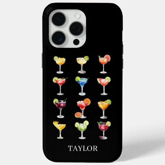 Coques Case-Mate iPhone Margarita N'importe Monogrammé (Verso)