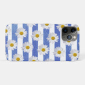 Coques Case-Mate iPhone marguerite blanche sur bande bleue (Dos (Horizontal))