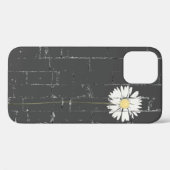 Coques Case-Mate iPhone marguerite blanche sur brique grise (Verso (horizontal))
