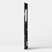 Coques Case-Mate iPhone marguerite blanche sur brique noire (Verso / Gauche)