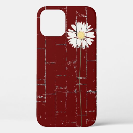 Coques Case-Mate iPhone marguerite blanche sur brique rouge (Verso)
