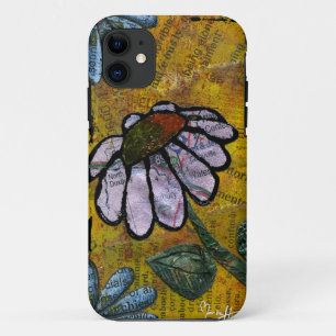 Coque Case-Mate Pour iPhone Marguerite blanche sur l'arrière - plan jaune -