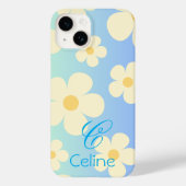 Coques Case-Mate iPhone marguerite Cute floral orange bleu Personnalisé (Verso)