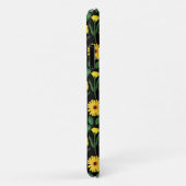Coques Case-Mate iPhone marguerite jaune sur noir (Dos/Droite)