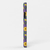 Coques Case-Mate iPhone marguerite jaune sur violet (Dos/Droite)