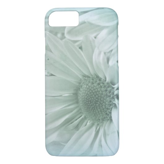 Coques Case-Mate iPhone marguerite macro en bleu turquoise (Dos)
