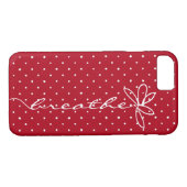 Coques Case-Mate iPhone marguerite respirer le texte sur rouge avec des po (Dos (Horizontal))