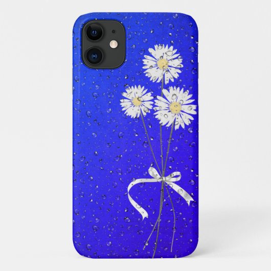 Coques Case-Mate iPhone marguerites blanches avec gouttes de pluie (Dos)