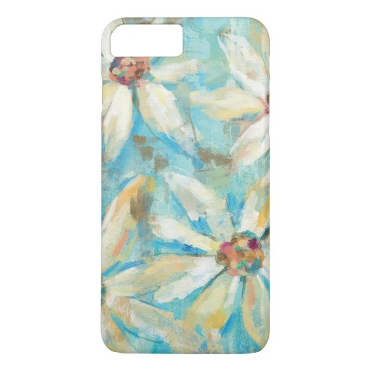Coques Case-Mate iPhone Marguerites blanches sur le bleu (Dos)