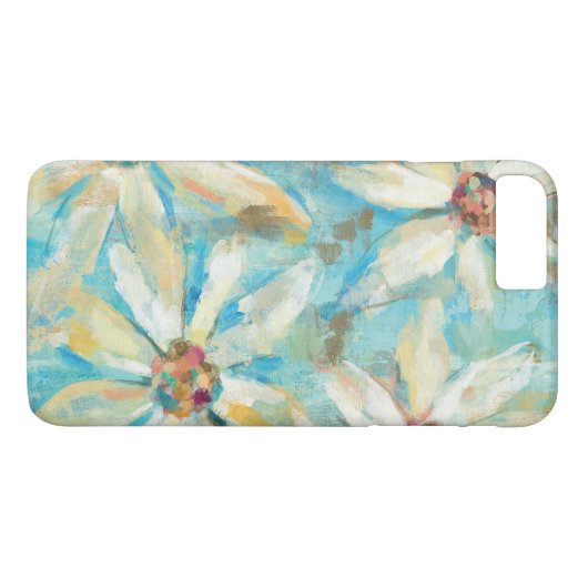 Coques Case-Mate iPhone Marguerites blanches sur le bleu (Dos (Horizontal))