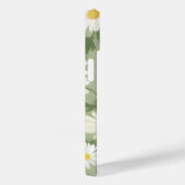 Coques Case-Mate iPhone Marguerites blanches sur Sage Green (Verso / Droite)