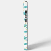 Coques Case-Mate iPhone Marguerites et Points - Turquoise et Jaune (Verso / Gauche)