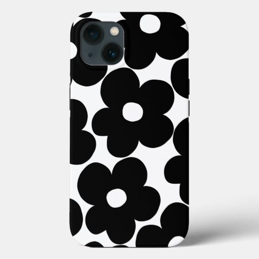 Coques Case-Mate iPhone Marguerites noires rétro #1 #décoration #art (Verso)