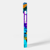 Coques Case-Mate iPhone Marguerites Or Pourpre Et Turquoise (Verso / Gauche)