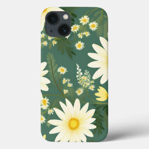 Case-Mate iPhone Case Marguerites Romantiques Sur Vert