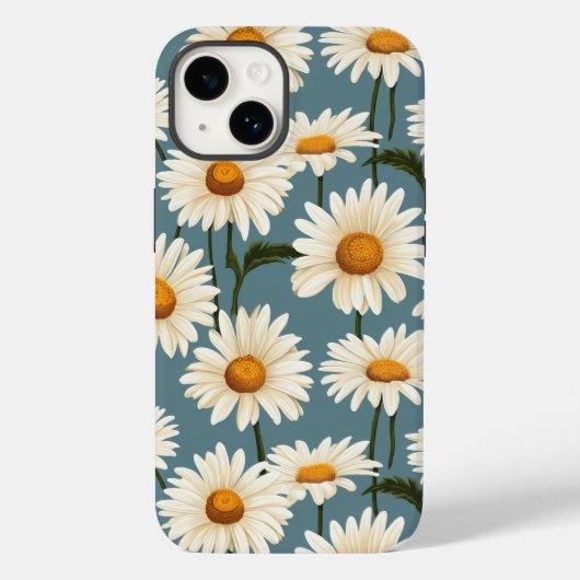 Coques Case-Mate iPhone Marguerites sur bleu (Verso)