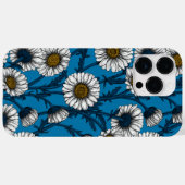 Coques Case-Mate iPhone Marguerites sur bleu (Verso (horizontal))