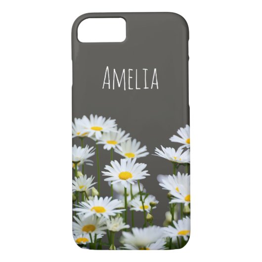 Coques Case-Mate iPhone Marguerites sur Grey (Dos)