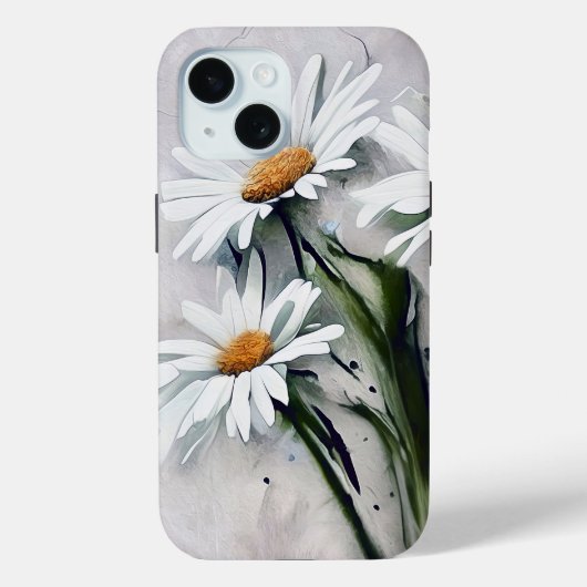 Coques Case-Mate iPhone Marguerites Sur Grunge (Verso)