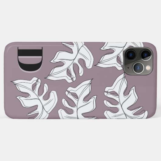 Coques Case-Mate iPhone Mariage botanique noir de Monstera (Dos (Horizontal))