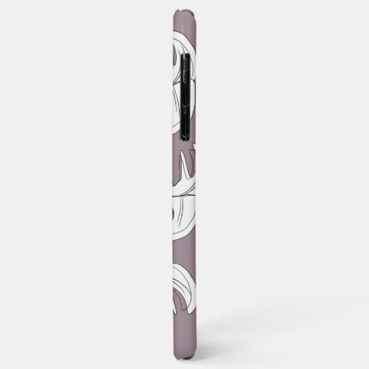 Coques Case-Mate iPhone Mariage botanique noir de Monstera (Dos/Gauche)