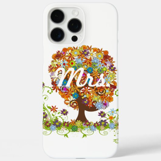 Coques Case-Mate iPhone Mariage d'arbre à fleurs lunaires (Verso)