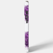 Coques Case-Mate iPhone Mariage de feuille de coeur pourpre de forêt (Verso / Gauche)