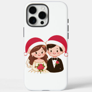 Coques iPhone 16 Pro Max Mariage de Noël mignon Couple