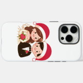 Coques Case-Mate iPhone Mariage de Noël mignon Couple (Verso (horizontal))