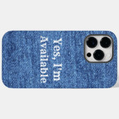 Coques Case-Mate iPhone Mariage de thème bleu blanc Denim (Verso (horizontal))
