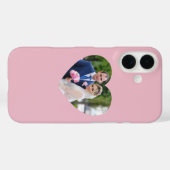 Coques Case-Mate iPhone Mariage en forme de coeur photo rose (Verso (horizontal))