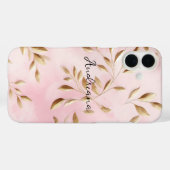 Coques Case-Mate iPhone Mariage Feuille Blush Pink Gold (Verso (horizontal))