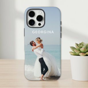Coques iPhone 16 Pro Max Mariage Modèle photo à thème Nom personnalisé