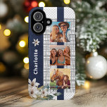 Coques iPhone 16 Mariage moderne Couple Photo personnalisée Floral<br><div class="desc">Photo Mariage moderne Couple Photo personnalisée Floral iPhone 16 Coques dispose de 3 de vos photos préférées et de votre nom personnalisé sur un arrière - plan moderne avec un accent doux de bouquet floral aquarelle. Fait un cadeau parfait pour l'anniversaire, Noël, anniversaire et plus encore. Créé par Evco Studio...</div>