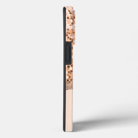 Coques Case-Mate iPhone Mariage Pailleté Rose Gold Féminin et Brillant (Verso / Droite)