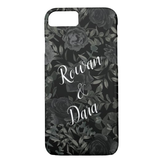 Coques Case-Mate iPhone Mariage Rose noir gothique (Dos)