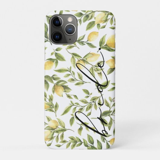 Coques Case-Mate iPhone Mariage Thème Citron Jaune Méditerranéen (Dos)