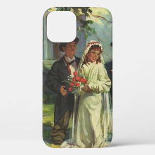 Coque iPhone 12 Mariage Vintage, Des Enfants Jouent les Mariés