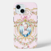 Coques Case-Mate iPhone Marie Antoinette pink rose frame iphone (Verso)