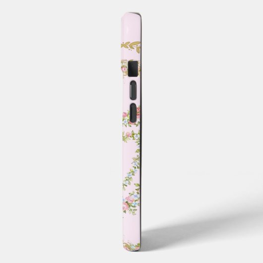 Coques Case-Mate iPhone Marie Antoinette pink rose frame iphone (Verso / Gauche)